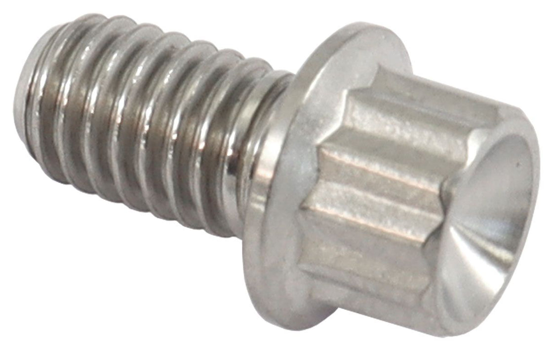 M6 x 1.00mm, UHL 10mm Titanium Bolt 12Point Head, Natural Finish, Sold Single.