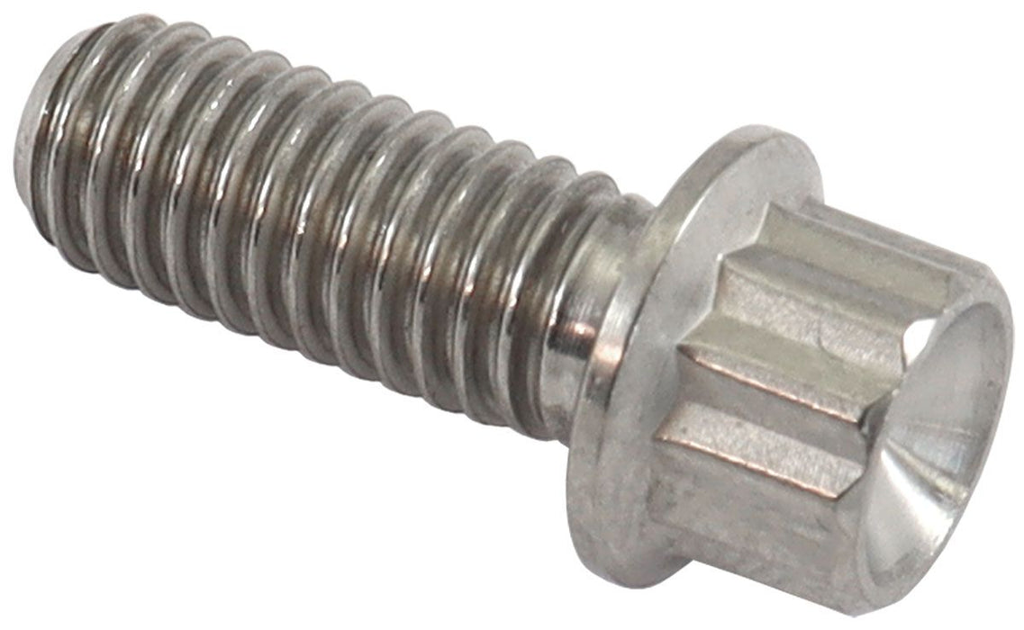 M6 x 1.00mm, UHL 15mm Titanium Bolt 12Point Head, Natural Finish, Sold Single.