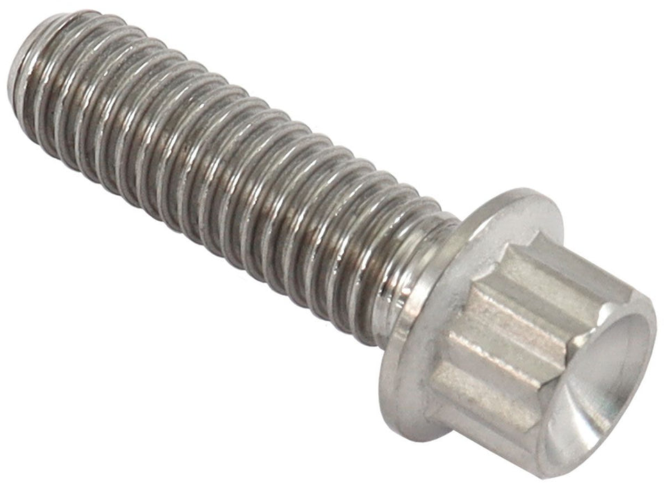 M6 x 1.00mm, UHL 20mm Titanium Bolt 12Point Head, Natural Finish, Sold Single.