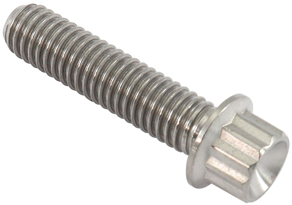 M6 x 1.00mm, UHL 25mm Titanium Bolt 12Point Head, Natural Finish, Sold Single.