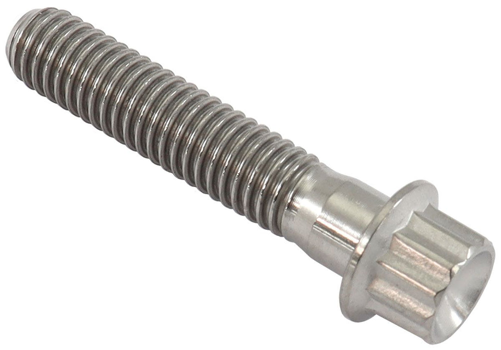 M6 x 1.00mm, UHL 30mm Titanium Bolt 12Point Head, Natural Finish, Sold Single.