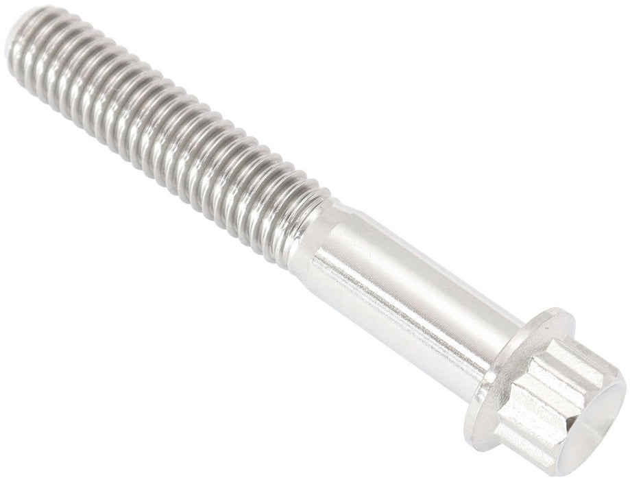 M6 x 1.00mm, UHL 40mm Titanium Bolt 12Point Head, Natural Finish, Sold Single.