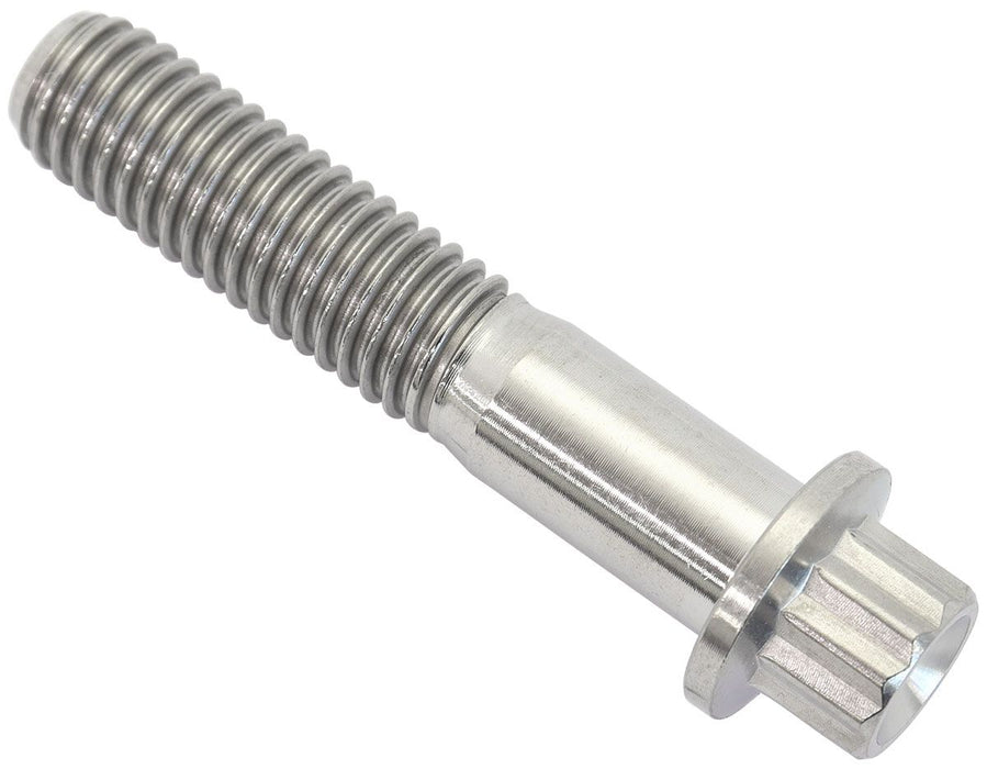 M8 x 1.25mm, UHL 40mm Titanium Bolt 12Point Head, Natural Finish, Sold Single.