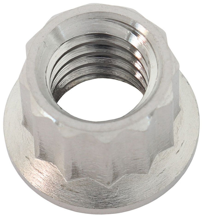 5/16" Titanium 12Point Nut  Natural Finish, Sold Single.