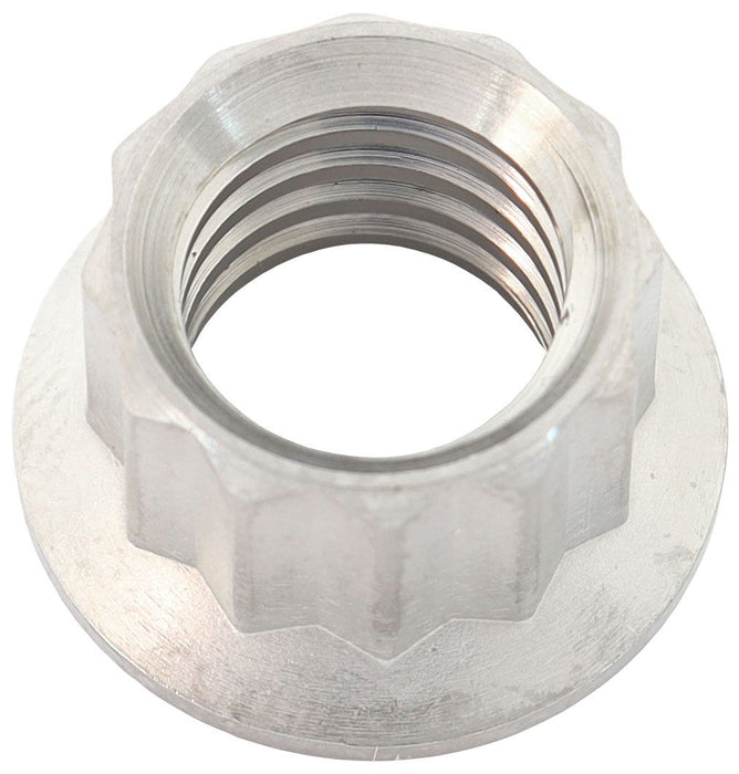 3/8" Titanium 12 Point Nut  Natural Finish, Sold Single