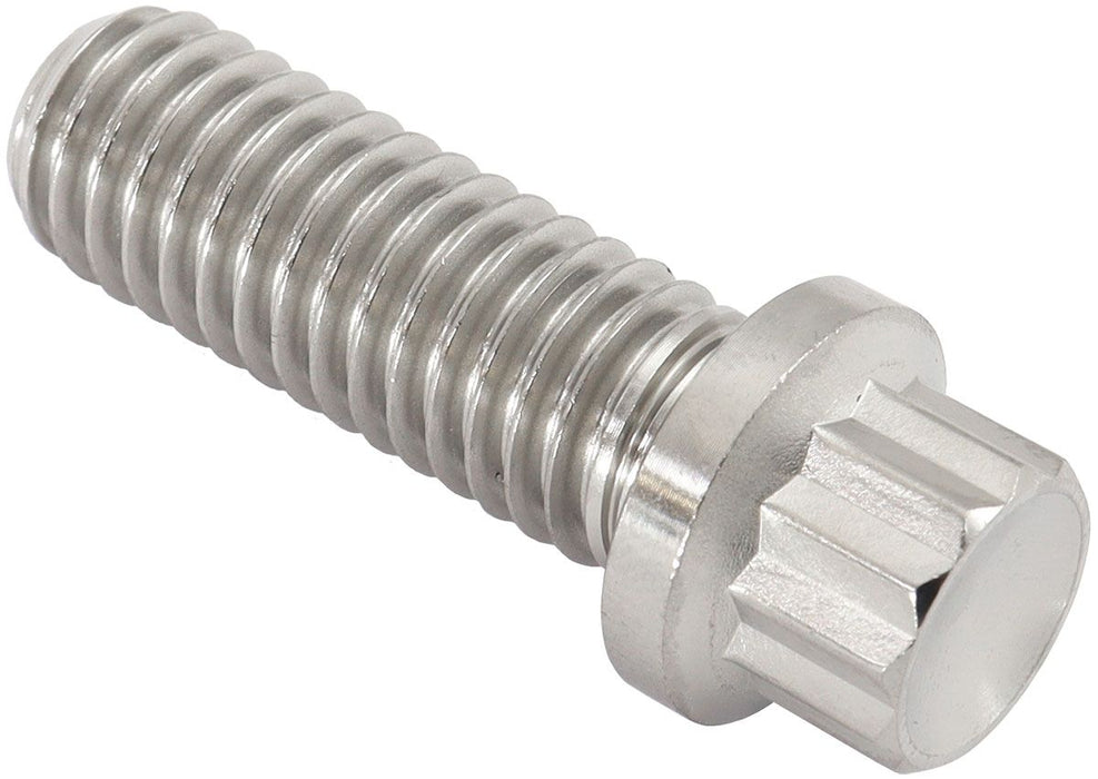 7/16-14", UHL 1.25" Titanium Bolt 12 Point Head, Natural Finish, Sold Single