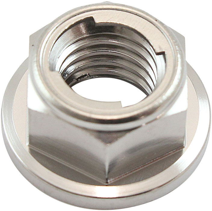 M8 x 1.25mm Titanium 6Point Hex Locking Nut Natural Finish, Sold Single