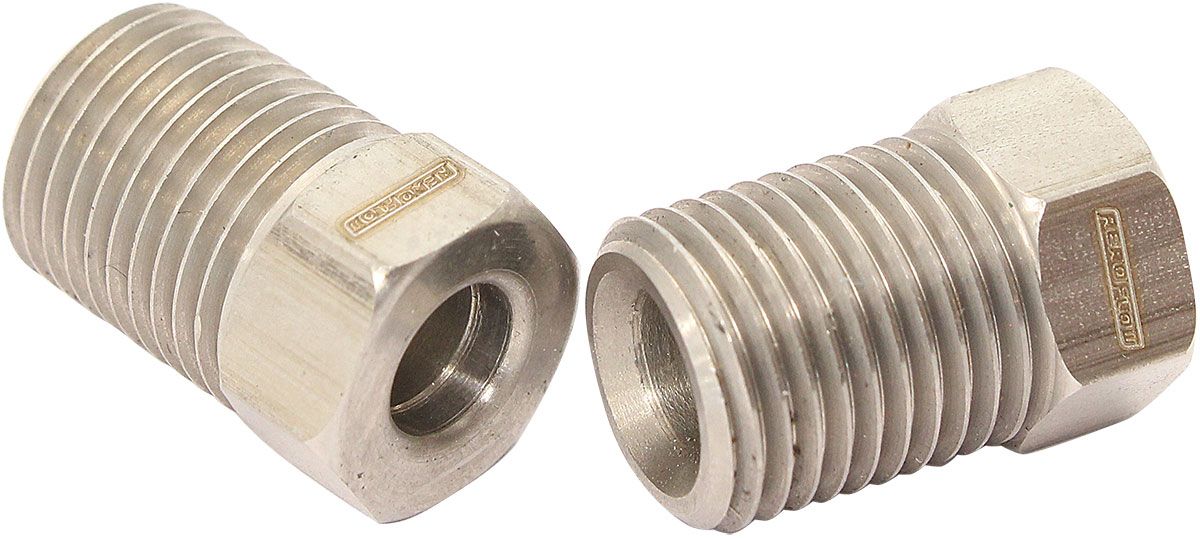 Stainless Steel Inverted Flare Tube Nuts (Pair) M10 -1.0mm to 3/16" Hard