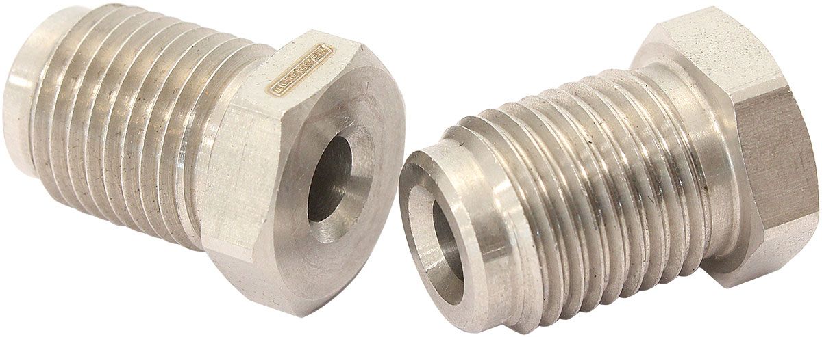Stainless Steel Inverted Flare Tube Nuts (Pair)  1/2"-20 to 3/16" Hard Line