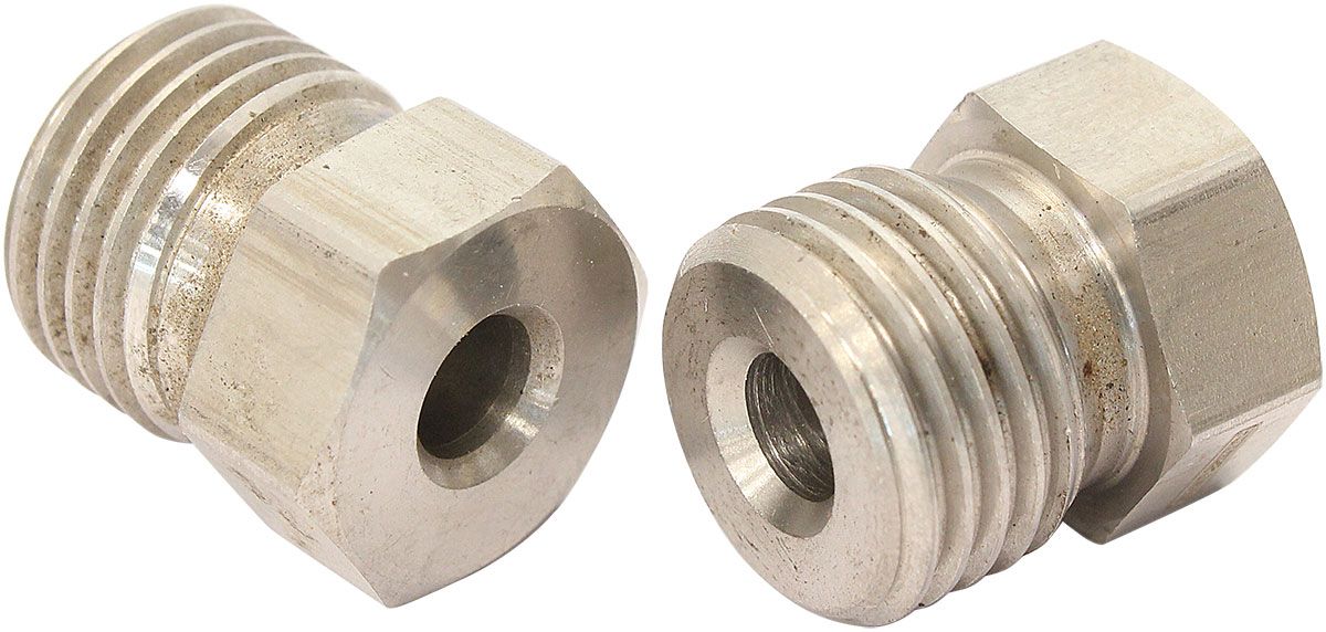 Stainless Steel Inverted Flare Tube Nuts (Pair)  9/16"-18 to 3/16" Hard Line