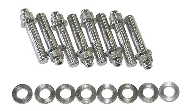 Blower Stud Kit 2.50" Total Length   Silver Studs & Nuts