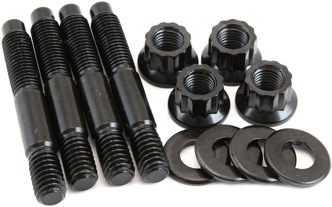 Carburettor Stud Kit to Suit 1/2" Spacer, 2.225" (56mm) OAL - Black Finish  12 Point Head, 8740 Material, Sold as a Pack of 4