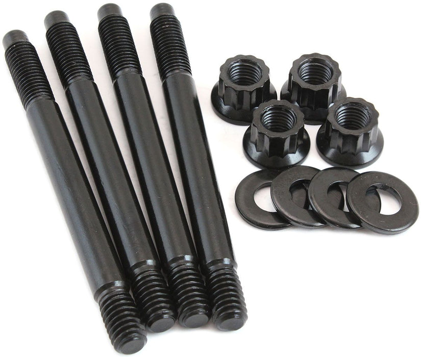 Carburettor Stud Kit to Suit 2" Spacer, 3.70" (94mm) OAL - Black Finish  12 Point Head, 8740 Material, Sold as a Pack of 4