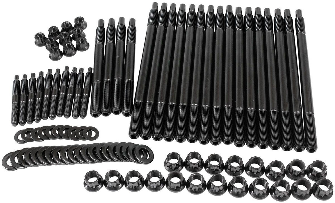 GM LS Head Stud Kit with Odd Length Studs 12 Point Nuts, Suit 2003 and Earlier Engines, 8740 Grade Material