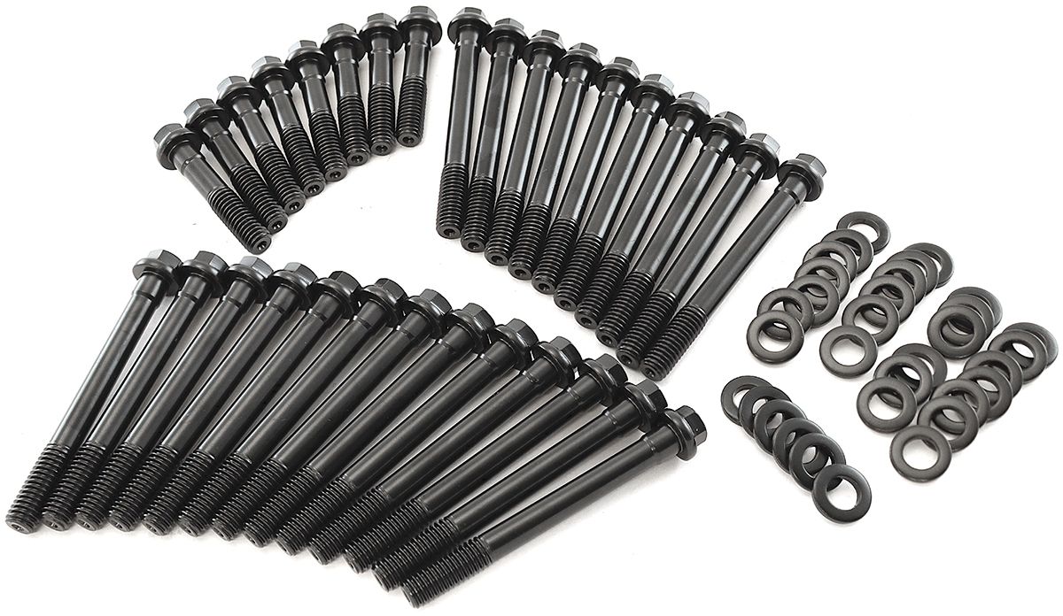 Aeroflow Big Block Chev 396-454 Head Bolt Kit 12Point Head, Suit Aeroflow 320cc and Edelbrock Performer RPM Cylinder Heads, 8740 Grade Material