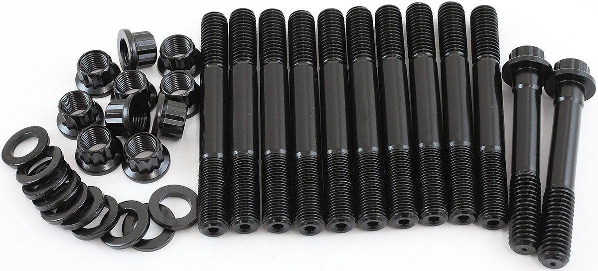 Chrysler Small & Big Block 2 Bolt Main Stud Kit  Suits 318-440 Engine, 12Point Nuts and 8740 Grade Material