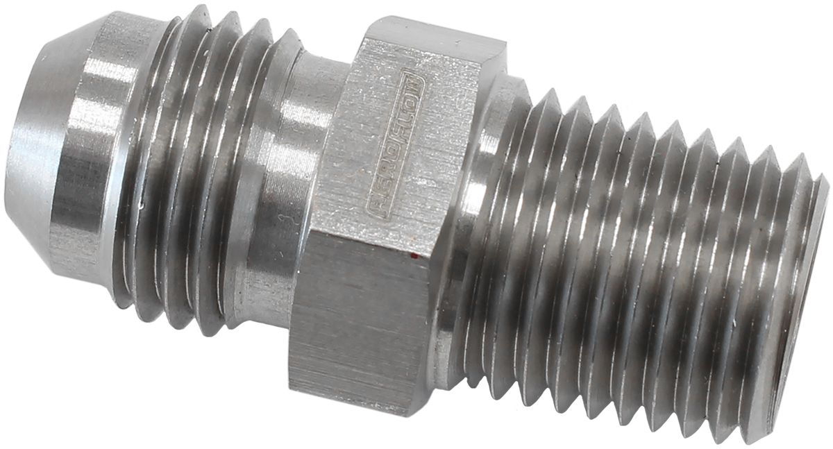 Turbo Oil Feed Fitting- Stainless Steel  1/4" NPT x -6AN