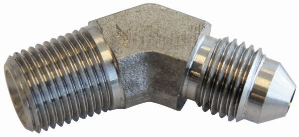 Stainless Steel 45° NPT Male to AN Fitting  1/4" NPT to Male -4AN