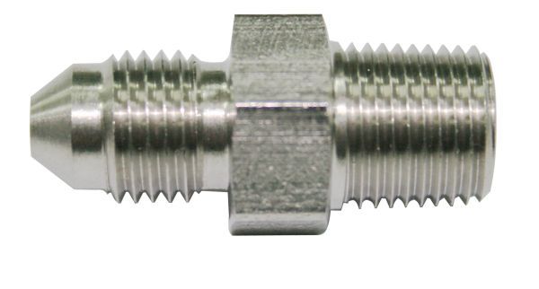 Stainless Steel BSP Male to AN Fitting   1/8" BSP to Male -4AN