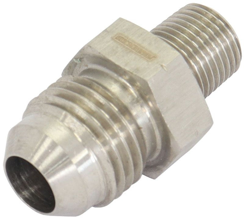 Stainless Steel BSP Male to AN Fitting   1/8" BSP to Male -6AN