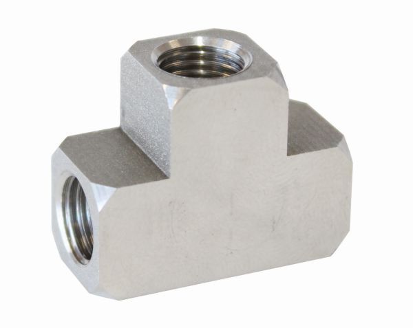 Stainless Steel Inverted Female T-Block  3 x 3/8"-24 inverted seat