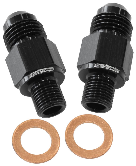Transmission Cooler Adapter Suit Ford C4, 1/8" NPSM Thread to -6AN (Pair)