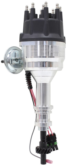 Aeroflow XPRO Ford Cleveland Ready to Run Distributor, Machined Aluminium Body with Black Cap Suit Ford 302 and 351 Cleveland, Ford Big Block 429 and 460 V8