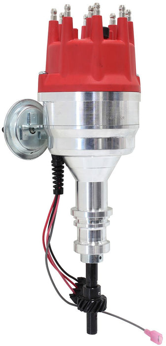 Aeroflow XPRO Ford Windsor Ready to Run Distributor, Machined Aluminium Body with Red Cap Suit Ford 289 and 302 Windsor V8