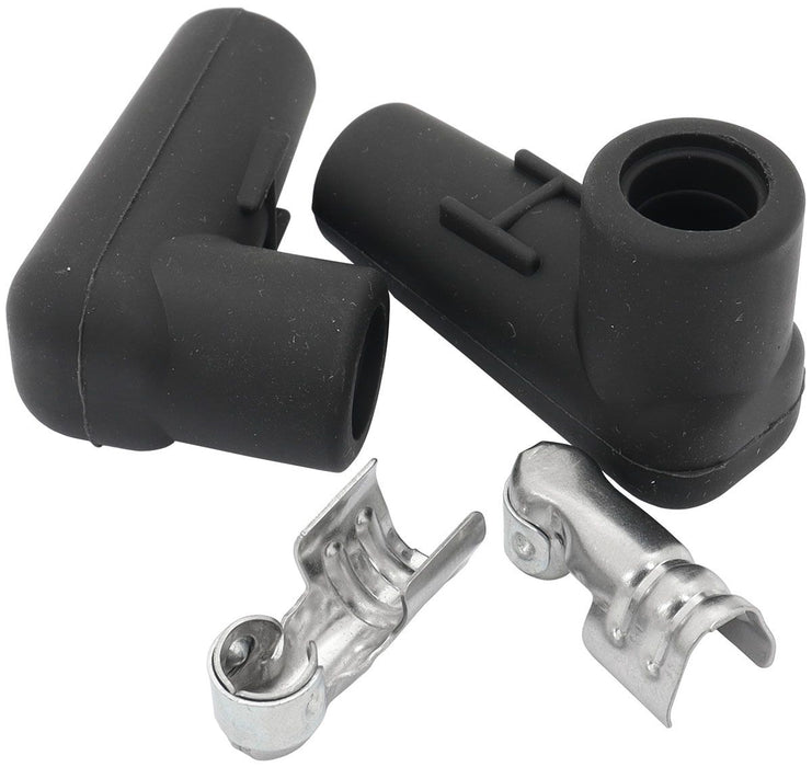 Xpro Silicone Low Profile 90° Spark Plug Boots & Terminals Black, 2 pack