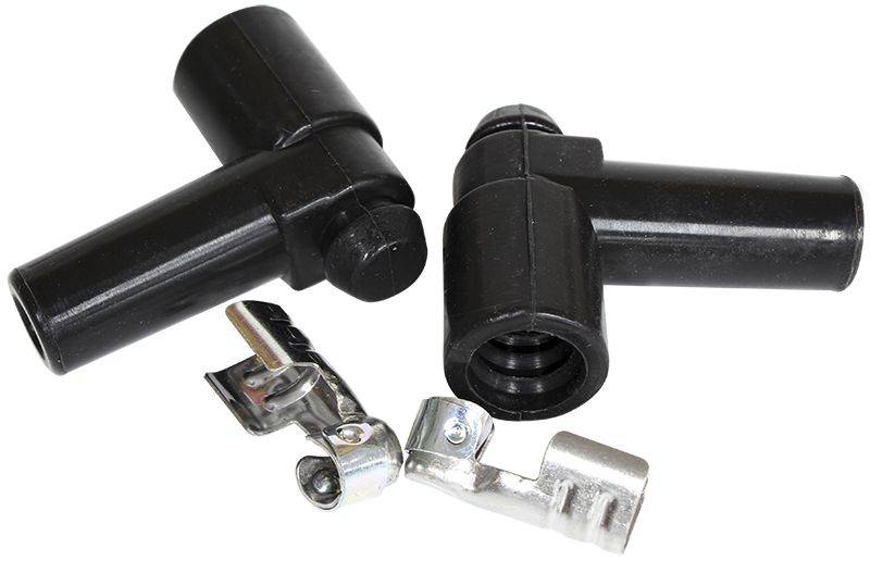 Xpro Silicone 90° HEI Boots & 90° Terminals Black, 2 pack