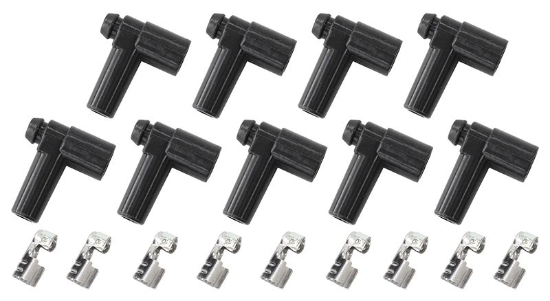 Xpro Silicone 90° HEI Boots & 90° Terminals  Black, set of 9