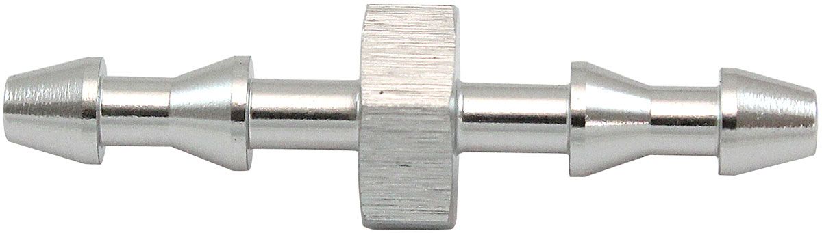 Male to Male 3mm (1/8") Barb Push Lock Adapter  Silver Finish