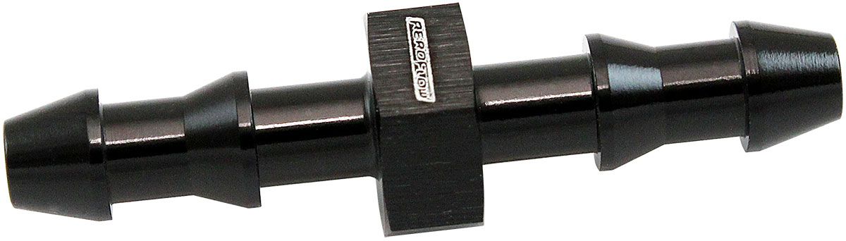 Male to Male 5mm (3/16") Barb Push Lock Adapter  Black Finish