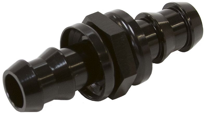 Male to Male Barb Push Lock Adapter -4  Black Finish