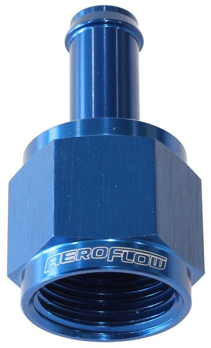 Straight Hose Barb 3/8" to -8AN Female   Blue Finish
