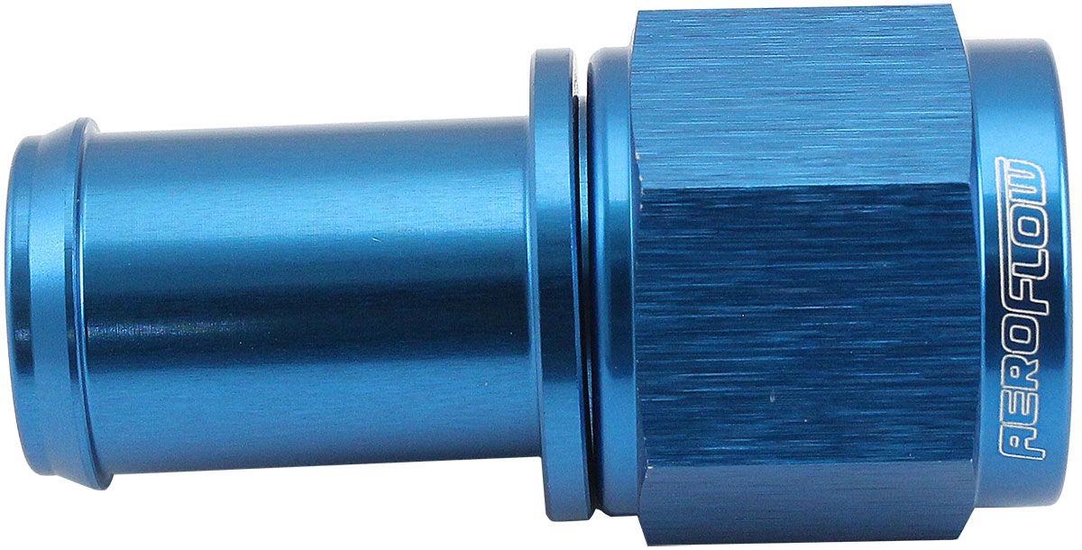 Straight Hose Barb 5/8" to -8AN Female  Blue Finish