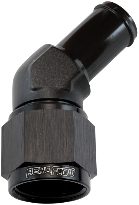 45° Hose Barb 5/8" to -10AN   Black Finish