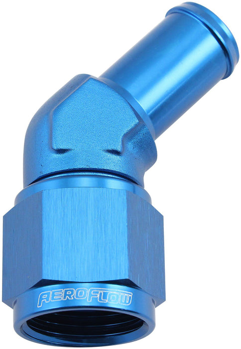 45° Hose Barb 5/8" to -10AN   Blue Finish