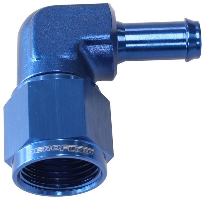 90° Hose Barb 5/16" to -6AN   Blue Finish