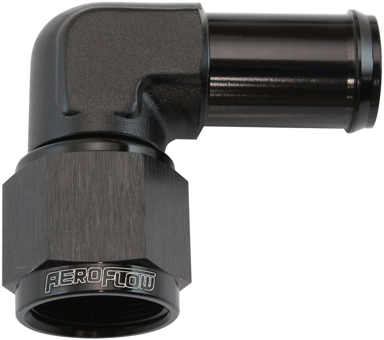 90° Hose Barb 5/8" to -8AN   Black Finish
