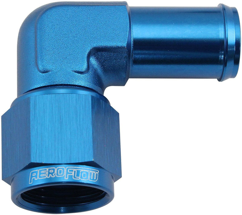 90° Hose Barb 5/8" to -8AN   Blue Finish