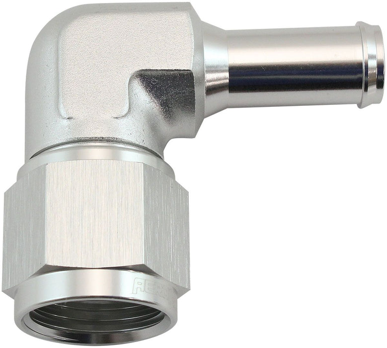 90° Hose Barb 1/2" to -10AN   Silver Finish