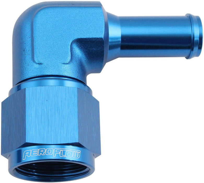 90° Hose Barb 1/2" to -10AN   Blue Finish