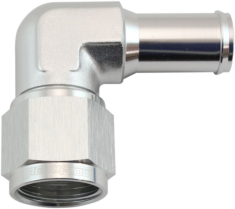 90° Hose Barb 5/8" to -10AN   Silver Finish