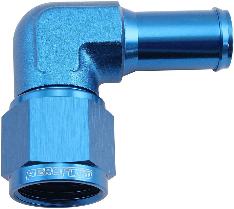 90° Hose Barb 5/8" to -10AN   Blue Finish