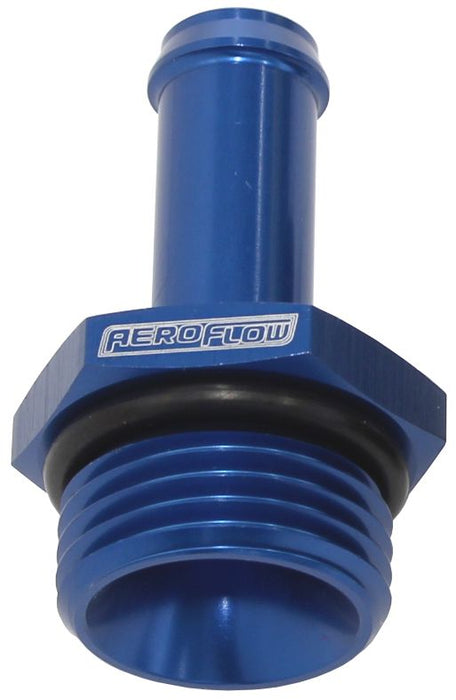 Straight Hose Barb 3/8" to -8 ORB  Blue Finish