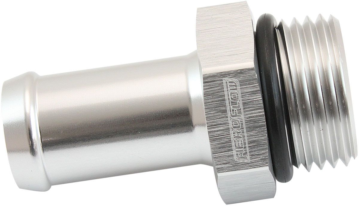 ORB to Barb Fitting - Silver -10 ORB to 5/8" (15.9mm) Barb
