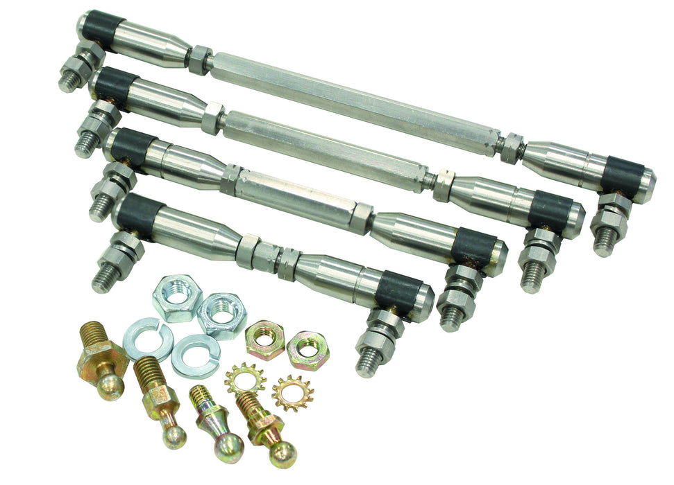 Stainless Steel Carburettor Linkage Arm Adjusts from70mm (2-3/4") to 95mm (3-3/4")