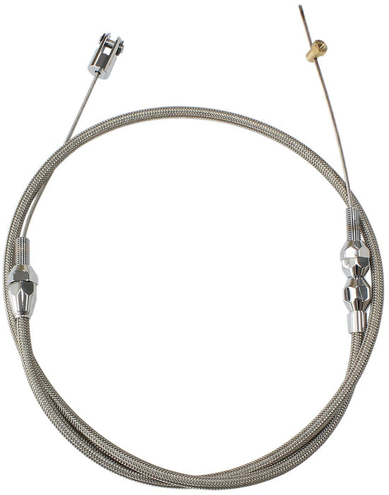 Stainless Steel Throttle Cable - Polished  36" Long Suit GM LS Series