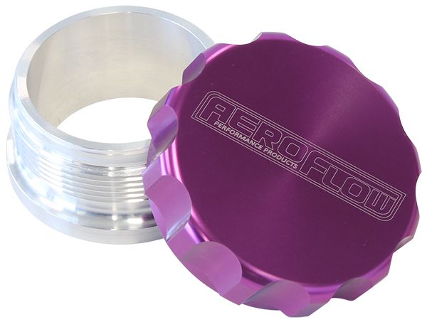 1" Billet Aluminium Weld-On Filler with Purple Cap